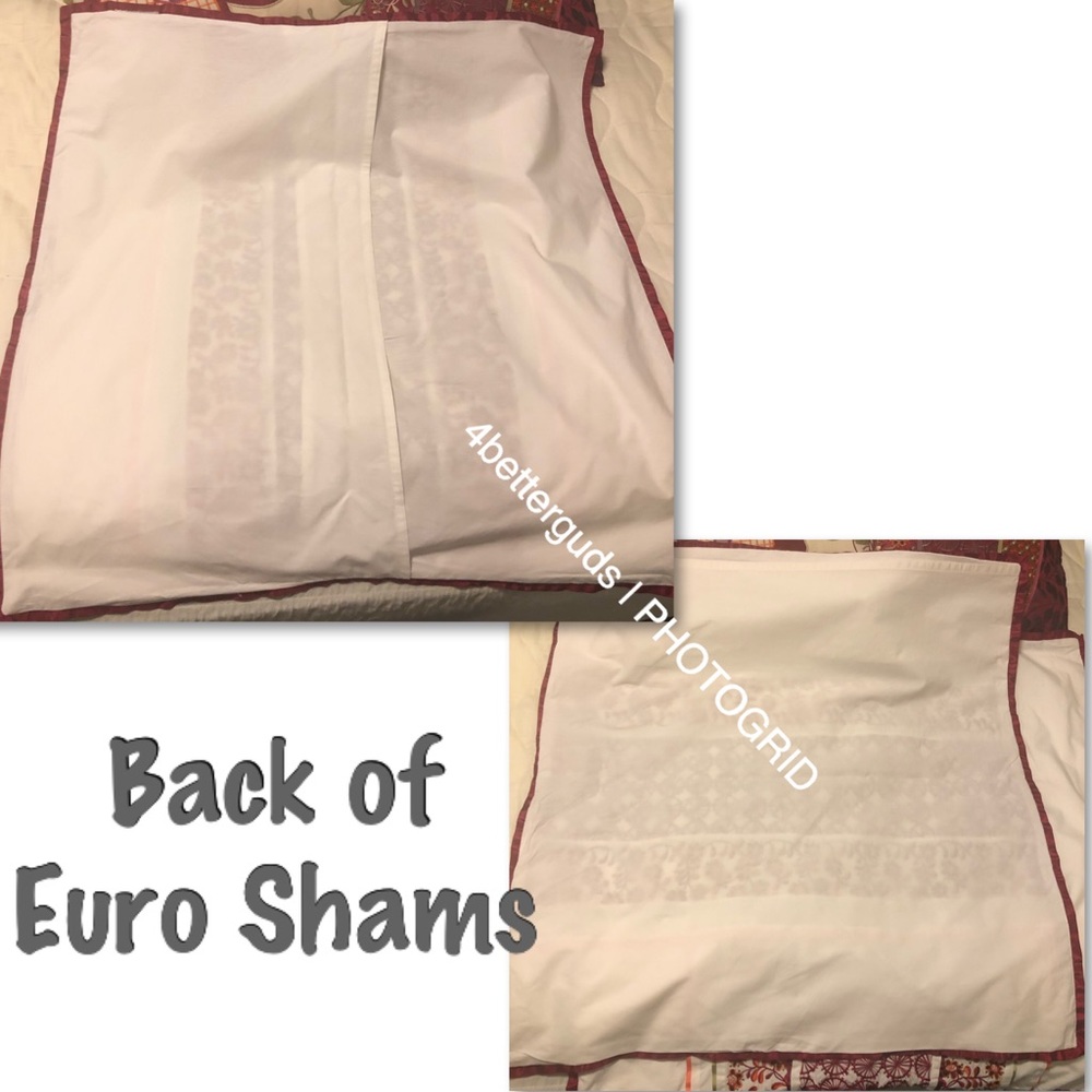 Embroidered Raspberry Floral Set 4 - Euros & Throw - Picture 4 of 14